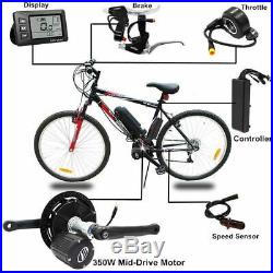 350W Mid Drive Crank Motor Electric Bike Kit for 22 24 26 28 Bicycle Trike
