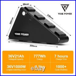 36V21Ah Electric Bike Lithium-ion Battery for 250W-1000W Motor + 3A Charger