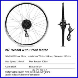 36V250W 26 Electric Bike Conversion Kit Front Hub Motor Wheel Retrofit Kit 36V250W 26 Electric Bike Conversion Kit Front Hub Motor Wheel Retrofit Kit