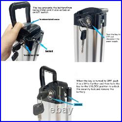 36V 13Ah Silver fish 2 pin ebike Lithium Battery Electric Bicycle 350W 250W 500W 36V 13Ah Silver fish 2 pin ebike Lithium Battery Electric Bicycle 350W 250W 500W