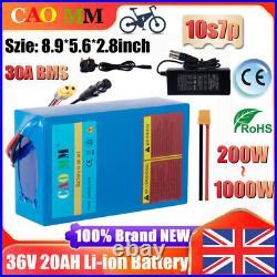 36V 20Ah Mountain Bike Battery for? 1000W Electric Bicycles Li-ion Rechargeable