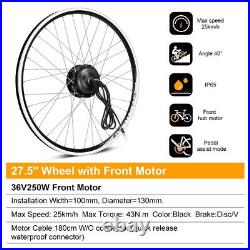 36V 250W 27.5 Wheel with Front Motor Electric Bicycle Ebike Conversion Kit