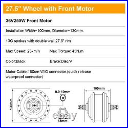 36V 250W 27.5 Wheel with Front Motor Electric Bicycle Ebike Conversion Kit