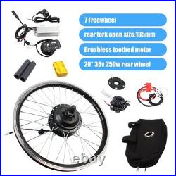 36V 250W Electric Bike Conversion Kit 20 Rear Wheel LED Display UK Legal