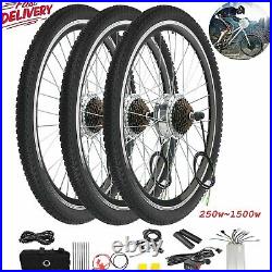 36V 500W Electric Bicycle Motor Conversion Kit E Bike Front Rear 26 Wheel Hub
