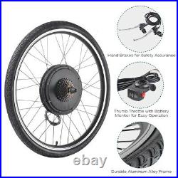 36V 500W Front Electric Bicycle E-Bike Conversion Motor Kit Wheel 26 Bike Wheel
