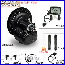 36/48V Electric Bicycle 4000rpm Speed Mid-drive Motor VLCD5 Panel Conversion Kit