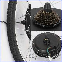 48V1500W Rear Electric Bicycle Motor Conversion Kit EBike Wheel Cycling Hub 26