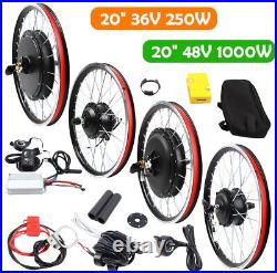 48V 1000W 20 Inch Electric Bicycle Front Wheel Hub Motor E-Bike Conversion Kit