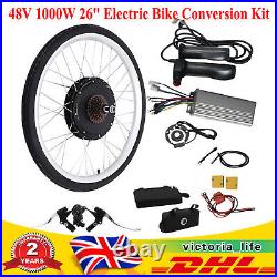 48V 1000W 26 Electric Bike Conversion Kit Rear Wheel Electric Bicycle Motor Hub