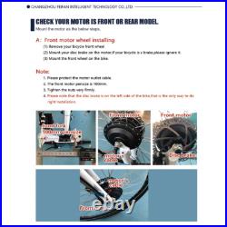 48V 1000W 26 Front/Rear Wheel Hub Motor Conversion Kit E-Bike Electric Bicycle 48V 1000W 26 Front/Rear Wheel Hub Motor Conversion Kit E-Bike Electric Bicycle