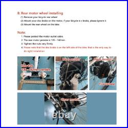 48V 1000W 26 Front/Rear Wheel Hub Motor Conversion Kit E-Bike Electric Bicycle 48V 1000W 26 Front/Rear Wheel Hub Motor Conversion Kit E-Bike Electric Bicycle