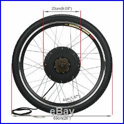 48V 1000W Electric Bicycle Motor Conversion Kit Bike Cycling Hub 26 Rear Wheel
