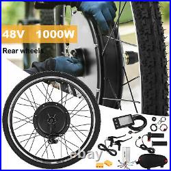 48V 1000W Electric Bicycle Motor Conversion Kit E Bike Rear Wheel Hub 26