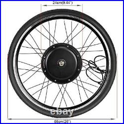 48V 1000W Electric Bicycle Motor Conversion Kit Front Wheel Bike Cycling Hub 26