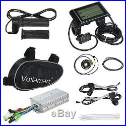 48V 1000W Electric Bicycle eBike Motor Conversion Kit Front Wheel 26 LCD Meter