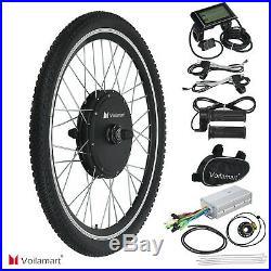 48V 1000W Electric Bicycle eBike Motor Conversion Kit Front Wheel 26 LCD Meter
