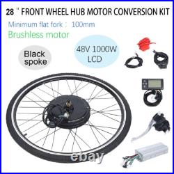48V 1000W Motor LCD Electric Bicycle Front Wheel Kit 28 Inch Conversion Kit