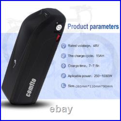 48V 13AH 15Ah 36V e-bike Battery Electric Bicycle 500W 750W 1000W Motor Downtube