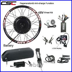 48V 1500W E bike Hub Motor Kit MTX Pedal Twist Electric MTB Wheel With Battery