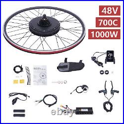 48V 1KW Brushless E-Bike Electric Bike Rear Wheel Hub Motor Conversion Kit 700C