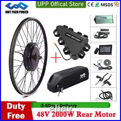 48V 2000W Rear Electric Bicycle Wheel Conversion Kit Ebike 26'' 27.5''+Battery