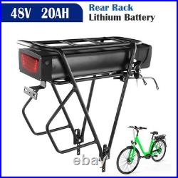 48V 20AH E-bike Lithium Battery For 02000W Electric Bike Motor with Rear Rack