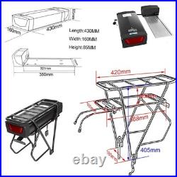 48V 20AH E-bike Lithium Battery For 02000W Electric Bike Motor with Rear Rack