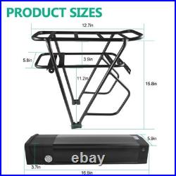48V 20AH E-bike Lithium Battery For 02000W Electric Bike Motor with Rear Rack