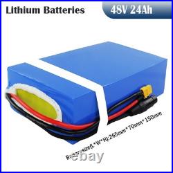48V 24Ah Electric Scooter Bike Lithium Li-ion Battery For 50W-2000w E-bike Motor