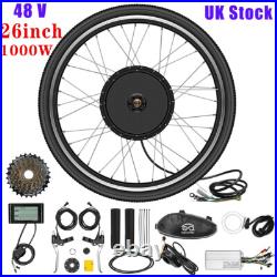 48V 26 1000W Electric Bicycle Motor Conversion Kit Rear Wheel EBike UK Stock
