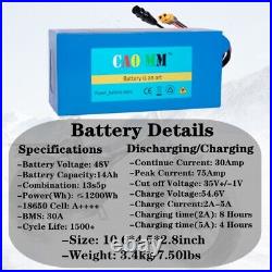 48V 36V 10Ah 14Ah 20Ah Lithium ion E-Bike Battery For Electric Bicycle ebike BMS