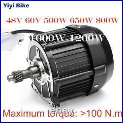48V 60V 650W 1000W DC Electric Brushless Motor 100 Nm torque Rear Tricycle Bike