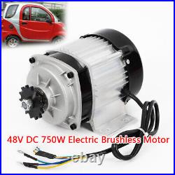 48V 750W Electric Brushless Motor For Electric Scooter Bicycle Go Kart Tricycle