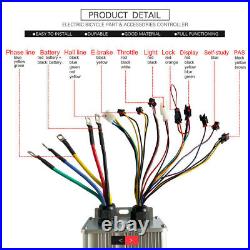 48v 60v 72v 60A electric bike conversion motor controller UKC1 LCD display ebike