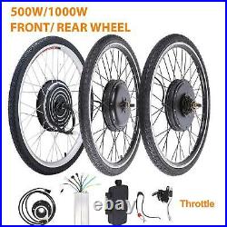 500/1000W 26 Electric Bike Motor E Bicycle Front/Rear Wheel Conversion Kit PAS