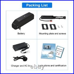 52V 48V 36V Ebike Battery Lithium Ion Battery for 750W 1000W Electric Bike Motor