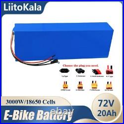 72V 3000W battery pack High Power 84V electric bike motor scooter ebike with BMS