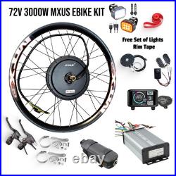 72V MXUS 3K 80A Turbo Ebike Electric Bike Conversion Kit Hub Motor MTX Rim