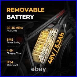 AOVOPRO BK520 Electric Bike for Adults with 250W Brushless Motor Unisex Adults