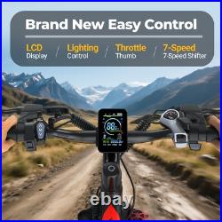 AOVOPRO BK900 Electric Bike 250W Brushless Motor, Range 40 Miles Mountain EBike