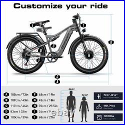 Adults 26 Dual Motor Fat Tyre E-Bike 48V 17.5Ah Off-Road Electric Bicycle MTB