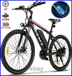 Adults E-Bike 26 Electric Bikes Mountain Bicycle 350W Motor Citybike 21 Speed