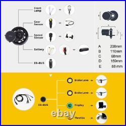 BAFANG 36V/48V 250With750With1000W BBS/01B/02B/HD Mid Drive Motor Conversion Kit DIY