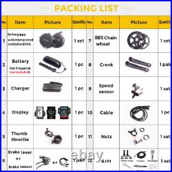 BAFANG 36V/48V 250With750With1000W BBS/01B/02B/HD Mid Drive Motor Conversion Kit DIY