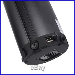 Black 36V 10Ah Bottle Li-ion Electric Bicycles Scooter Battery Fit 350W Motor