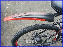 Black And Red Frike Electric Mountain E Bike Bicycle 350w 36v 26 Inch Wheel