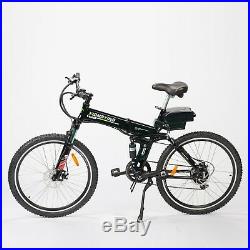 Black TDL6118 Folding Electric Bike 36V 10AH Lithium Battery 250W Motor MTB