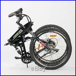 Black TDL6118 Folding Electric Bike 36V 10AH Lithium Battery 250W Motor MTB