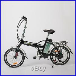 Black TDL6123 Folding Ebike Electric Bike 36V 10AH Lithium Battery 250W Motor